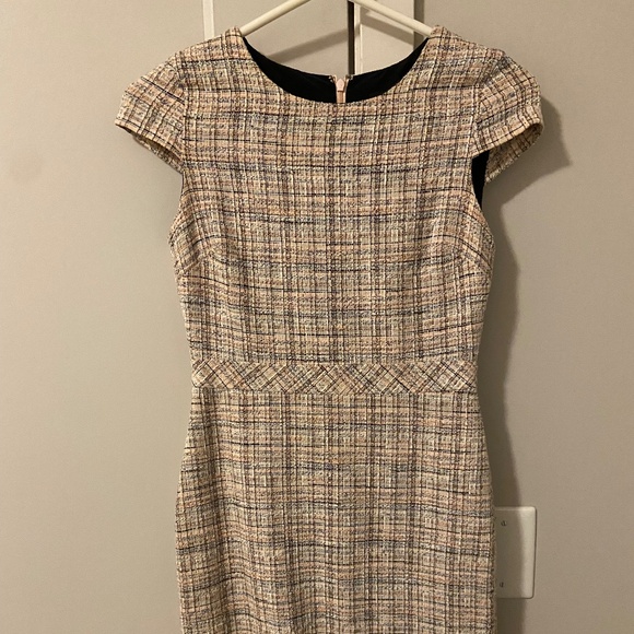 Banana Republic Tweed Sheath Dress | Blue & Pink | 00P - Picture 1 of 6